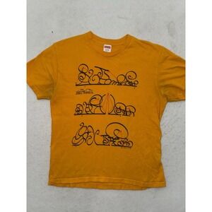 2018 Supreme System Tee T Shirt Connect The Dots BOX‎ Logo Orange Yellow Size M